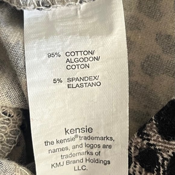 Kensie Leggings (2) Athletic ActiveWear Exercise Pants Black Gray Print XLarge - Picture 6 of 8